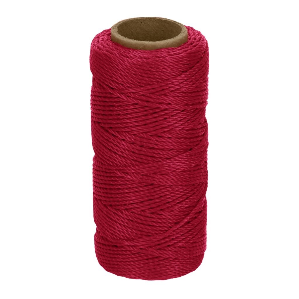 Carrete con 65m de hilo rojo para albañil