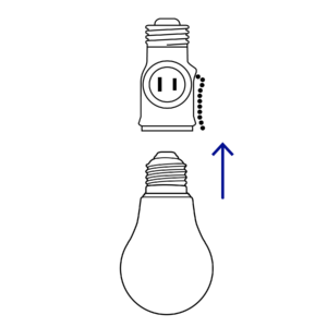 Portalámpara de baquelita, con interruptor de cadena